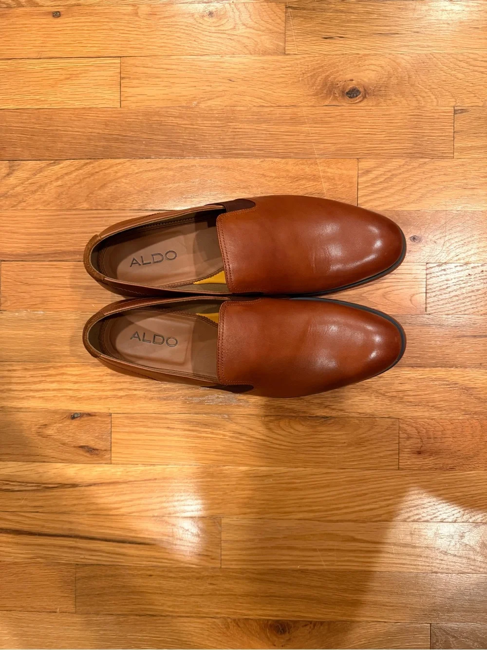 ALDO Municipo Men's Tan Slip-On Leather Loafers